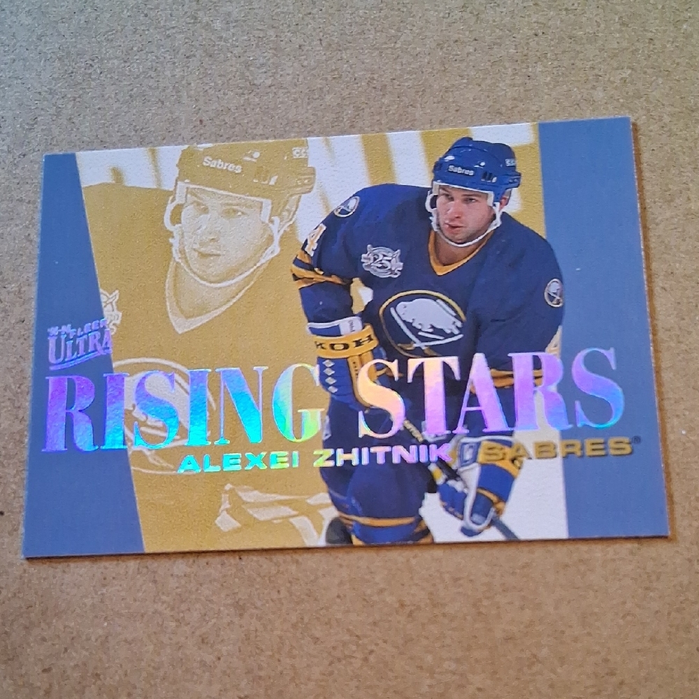 Alexei Zhitnik Rising Stars Hockey Insert Card - Buffalo Sabres Blue/Gold